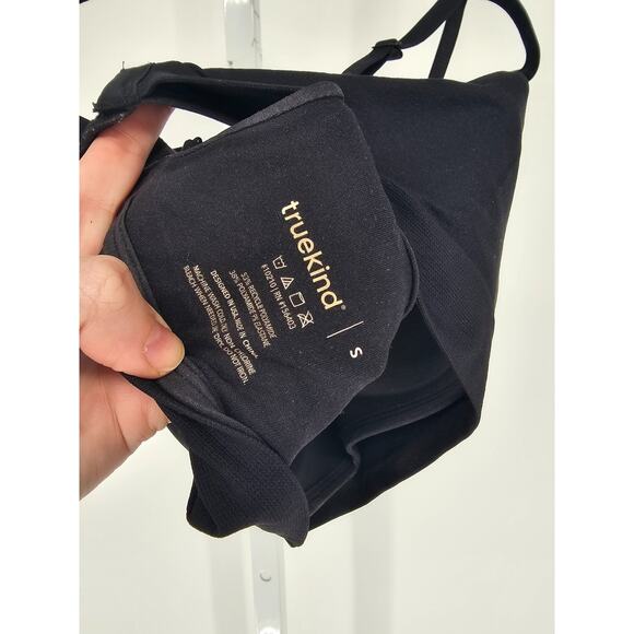 Truekind Womens Sz S Lightly Padded Classic T Shirt Bra Solid Black - Picture 4 of 4
